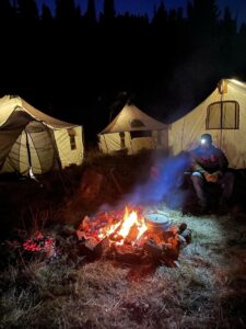 Saddlehorn Idaho Nightime Camp Pic